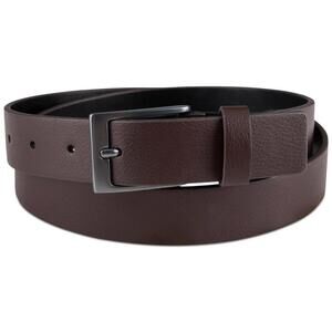 Alfani Men's Stretch Tab Faux-Leather Belt,men’s belt- Brown